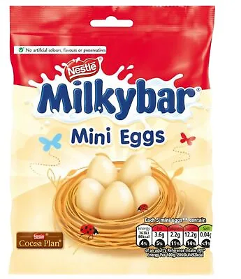 Nestle Milkybar White Chocolate Mini Eggs 80g X6 • £15.95