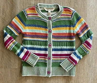 Matilda Jane Moments With You Hip & Hygee Cardigan Sweater Colorful Stripe 4 • $19.99