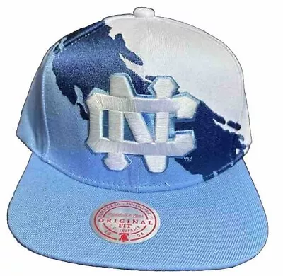 NEW!! Mitchell & Ness UNC North Carolina Tar Heels Paintbrush Snapback Hat NWT!! • $34