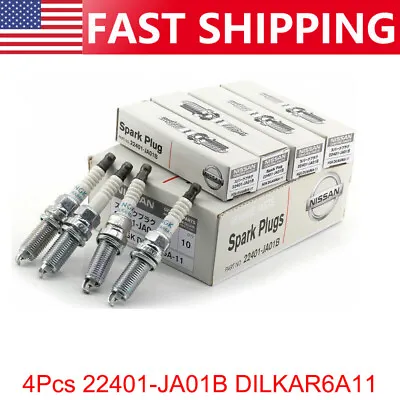 US 4Pcs IRIDIUM SPARK PLUGS For Alitma Rogue Versa 22401-JA01B DILKAR6A11 • $15.99