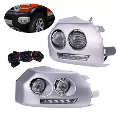 For 2007-2014 Toyota Fj Cruiser Driving Bumper Fog Lights LED DRL Running Lamps • $99.99