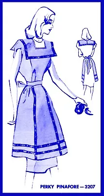 Mail Order # 3207 APRON Perky Pinafore Fabric Sewing Pattern Vintage 1940's COPY • $4.99