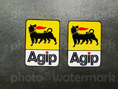 2pc Agip Stickers Decals Oils Lubricants Calcomanias ENI Racing Sponsor MotoGP • $4.99
