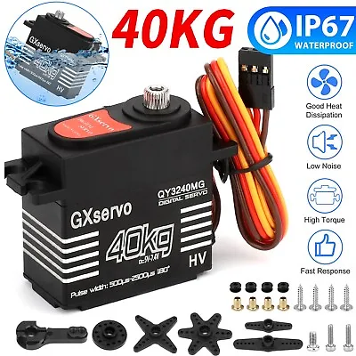 40KG Waterproof Gear Digital Servo Accessories For 1/8 1/10 RC High Torque Speed • $17.98