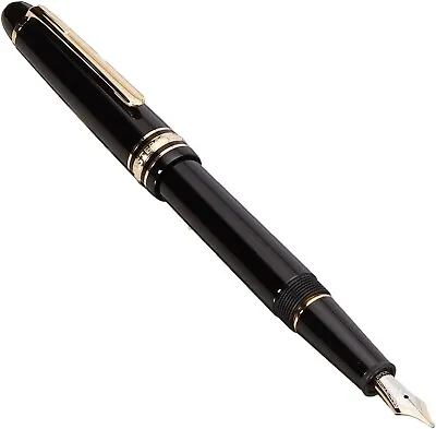 MONTBLANC Pen MEISTERSTUCK 145 FOUNTAIN PEN BLACK GOLD 14K GOLD M Preowned • $371.62