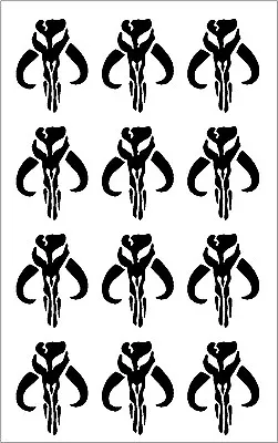 Mandalorian Star Wars Vinyl Decals Mythosaur Skull Boba Fett Stickers Set • $9.69