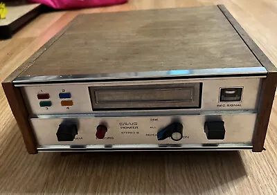 Vintage Craig Pioneer Stereo 8 Track Player/Recorder 3302 Untested READ • $37