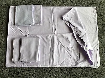 M&S Single Duvet Set - Lilac Cover + 4 Lilac Pillow Cases - USED • £12