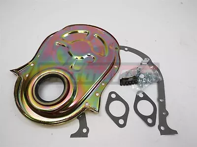 CHEVY BIG BLOCK 396 402 427 454 Zinc TIMING CHAIN COVER SET W/ TIMING TAB BBC • $43.98