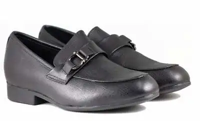 Venettini Boys Dress Black Shoes Chase 5 Gambino Leather Loafer • $79