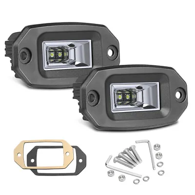 2Pcs 4 INCH 20W Flush Mount LED Lights Spot Flood Rear Bumper Reverse Pickup SUV • $42.89