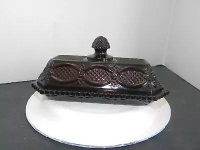 Vtg - Avon 1876 Cape Cod Ruby Red Collection Covered Butter Dish 7  • $25