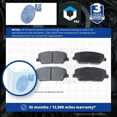 Brake Pads Set Fits KIA CEED JD 1.6D Front 12 To 18 D4FB Blue Print 58101A6A20 • £23.18