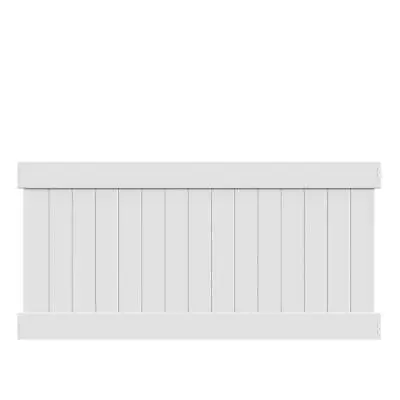 Veranda Privacy Fence Panel Kit 4 Ft X 8 Ft Flat Shape UV Protected Vinyl White • $167.15