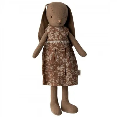 Maileg Brown Bunny With Floral Dress • $64.99