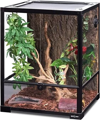 REPTI ZOO Reptile Glass Terrarium 18  X 18  X 24  Front Opening Terrarium Wi... • $164.99