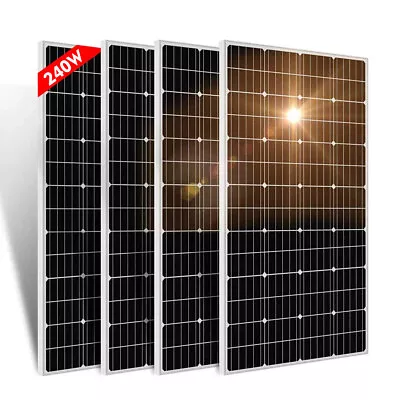 240W 12V Monocrystalline Solar Panel 240 Watts Compact Design PV Power Home RV • $548.52