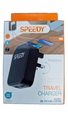 New Speedy Fast Dual 2 Port Usb Charger 3 Pin Uk Mains Wall Plug Adapter Uk   • £4.95