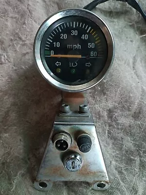 Vintage Moped SPEEDOMETER W/ Bracket  Scooter • $9.99