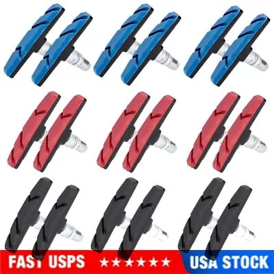 $6.26 • Buy 2 4 6 Packs High Grade Cycling Bicycle Bike V Brake Pads 70mm Shoes Pads Color