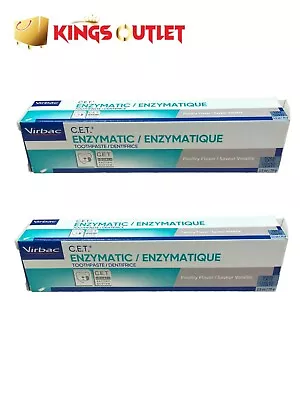 Lot 2 Virbac CET Enzymatic Toothpaste Removes Bad Breath Plaque Tart Dog & Cats • $18.88