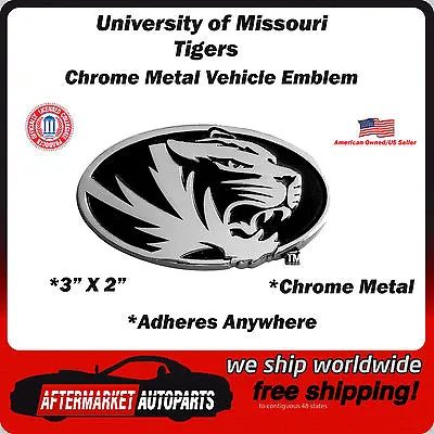 University Of Missouri Tigers Chrome Metal Car Auto Emblem Decal Ships Fast • $12.50