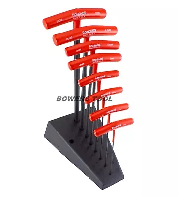 Bondhus T Handle Ball End Hex Wrench Set Metric MADE IN USA 13189 T-Handle Stand • $50.98