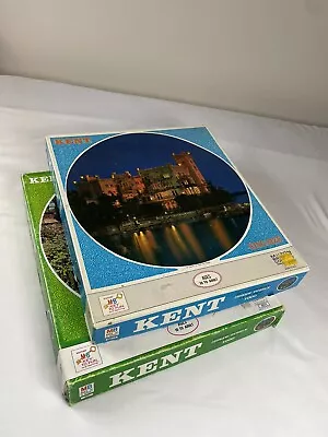 2 Vintage 1967 Kent King Size Jigsaw Puzzles Nearly 1000 Pcs Ea. 57 Years Old! • $9.95