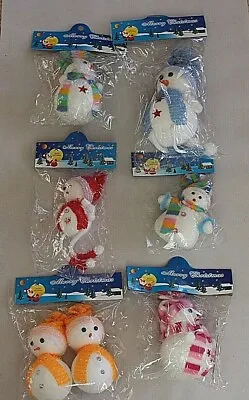 6 Packets Of Snowmen Christmas Tree Decorations #1 • $19.95