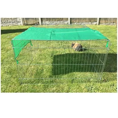 £45.49 • Buy Outdoor Pet Enclosure & Sun Shade Dog Chicken Cat Rabbit Run With Metal Roof Pen