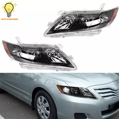 Pair Black Headlights Headlamps Assembly  Left&Right For 2007-2009 Toyota Camry • $59.73