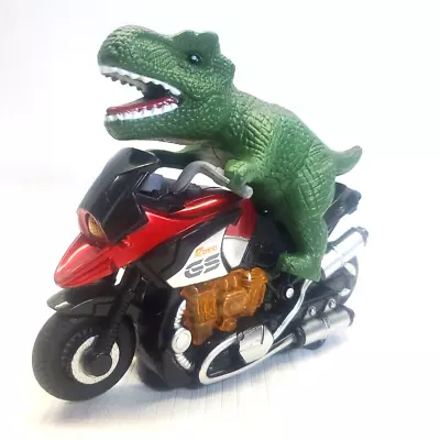 T-Rex Dinosaur On Motorcycle With Light Sound And Motion Tested Works • $15.83