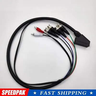 Female RGB Euro SCART To 4 BNC +Audio PVM Sega Genesis Cable Neo SNES Geo Q2S5 • £18.86