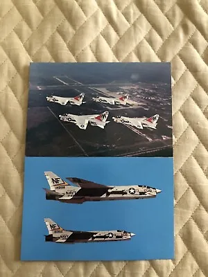 Vintage Postcards - Military Aircraft A-7E & F8E - Rare And Brand New • $4