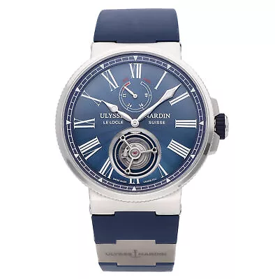 Ulysse Nardin Marine Tourbillon Blue Enamel Dial 43mm Men's Watch 1283-181-3/E3 • $19950