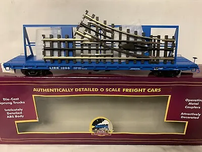 Mth Premier Long Island 60’ Flat Car & Switch Load 20-95140! Crane Mow O Scale • $79.99