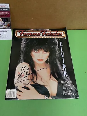 Femme Fatales Magazine December 1996 Hand Signed By Elvira JSA Certified • $149.90