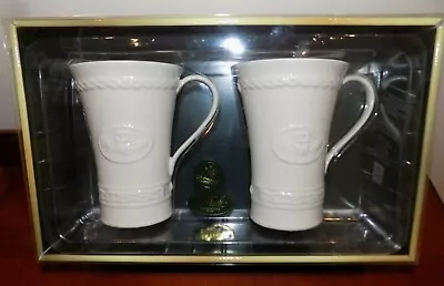 £33 • Buy Belleek Pottery Claddagh Latte Set Of 2 Mugs   4225  New  