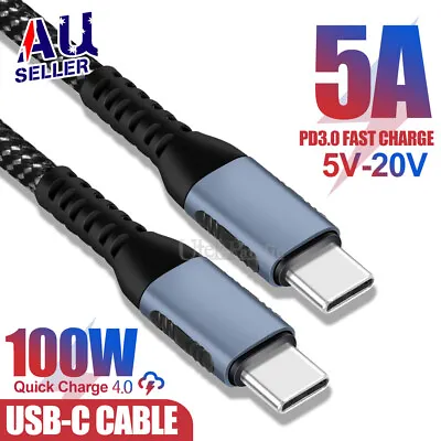 $13.99 • Buy 100W USB C Type C Charger Cable Fast Charge For Samsung S23 S22 Huawei 1M 2M 3M