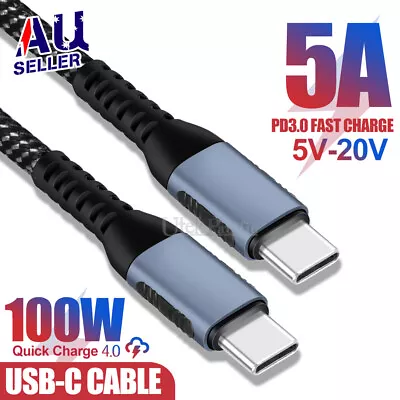 100W USB C Type C Charger Cable Fast Charge For Samsung S24 S23 S22 Huawei 2M 3M • $13.99