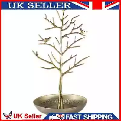 £11.78 • Buy Bird Tree Stand Jewelry Earring Necklace Rack Holder Display (Ancient Cyan) UK