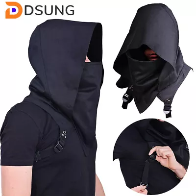 Pirate Scarf Medieval Hooded Cloak Cosplay Shoulder Cowl Retro Halloween Hoodie • $18.90