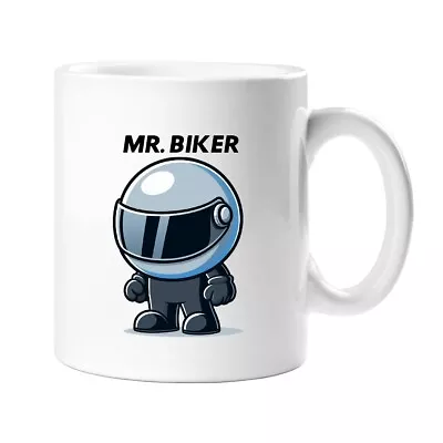 Mr. Biker Mr Men Funny Gift Present Ceramic Mug Humour Office • £8.45