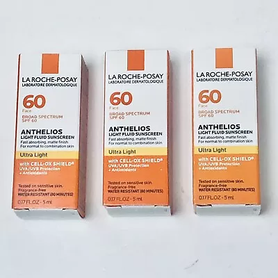 La Roche Posay Anthelios 60 Face And Body Sunscreen 0.17 Fl Oz/ 5mlSPF 60 -3 NIB • $13.99