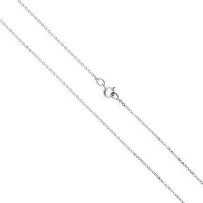 £27 • Buy 9ct White Gold Trace Chain 16 And 18 Inches - SOLID 9K GOLD