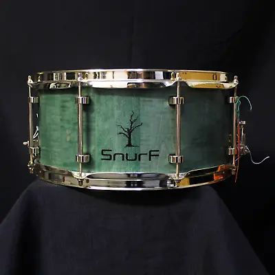 Snurf Drums Custom Maple 14  X 6.5  Snare Drum - Satin Emerald • $499.99