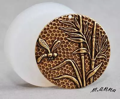 DRAGONFLY MEDALLION Silicone Mold Cameo Sugarcraft Resin Fimo Polymer Clay Moul • $5.09