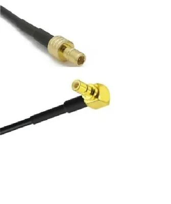 SMB Male Right Angle To SMB Male (straight) 1.5m RG174 Cable Lead • £7.95