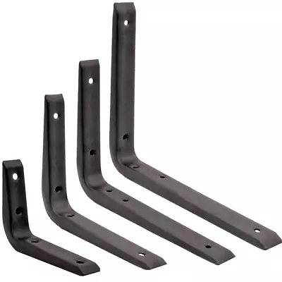 Strong Shelf Brackets Black Reinforced Support Wall Heavy Duty High Load Strong • £31.99