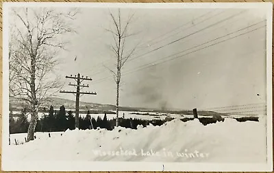 Moosehead Lake Maine. C.1950 Rppc. (a67)~view Of Lake In Winter • $4.99